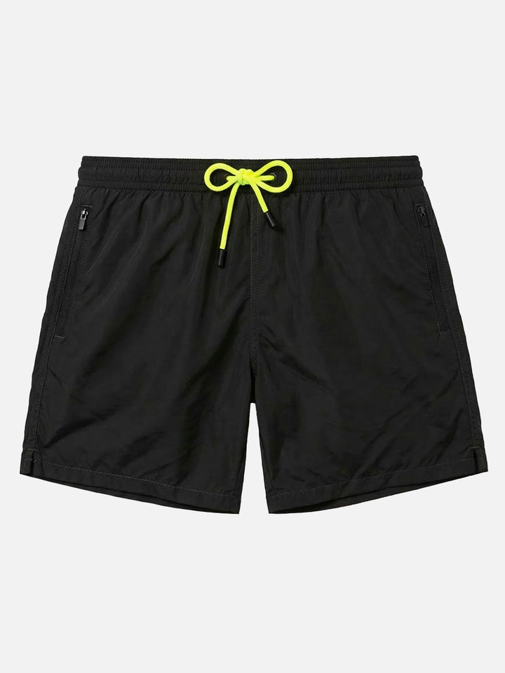 Schwarze Herren-Badeshorts mit Reißverschluss