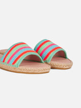 Damen-Espadrillas mit Häkelstreifen