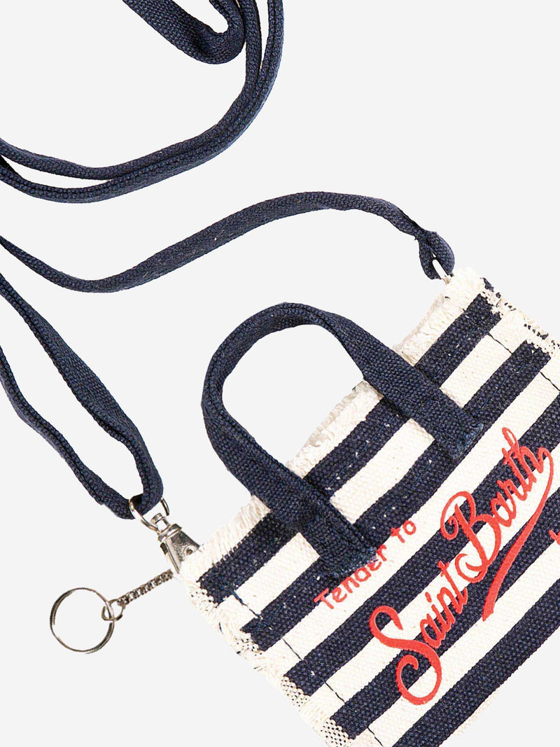 Navy blue canvas key holder