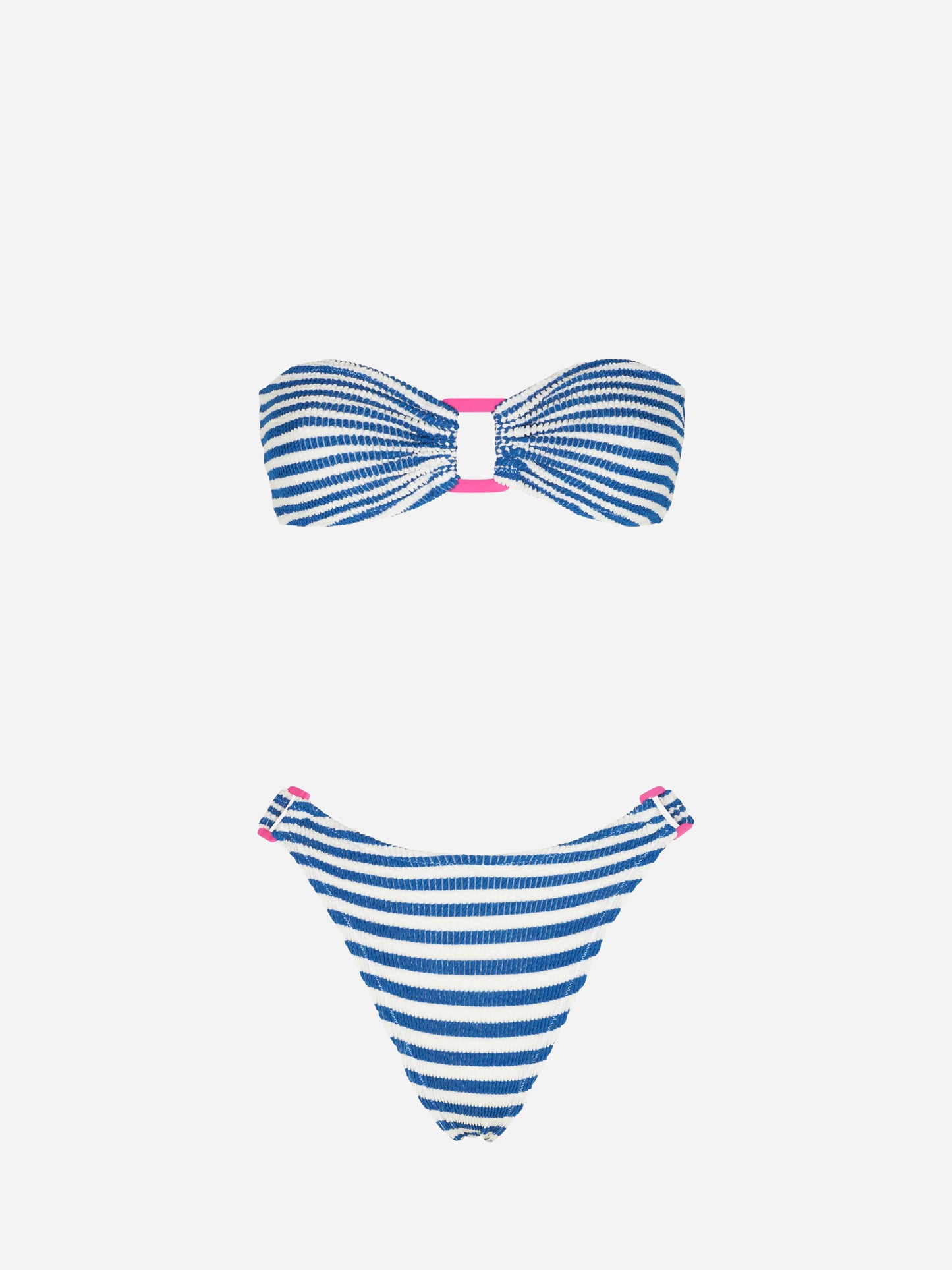 Bikini bandeau de mujer en tejido crinkle 