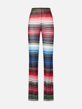 Multicolor striped multicolor palazzo pants