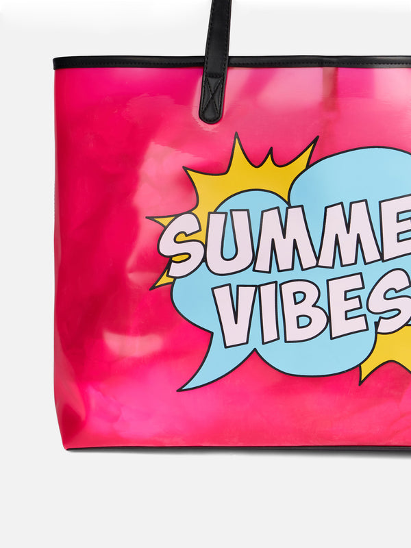 Summer vibes transparent pvc bag