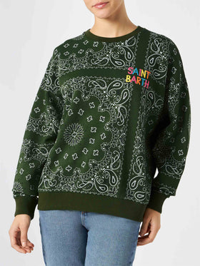 Damen Baumwoll-Sweatshirt Stardust mit Bandanna-Print