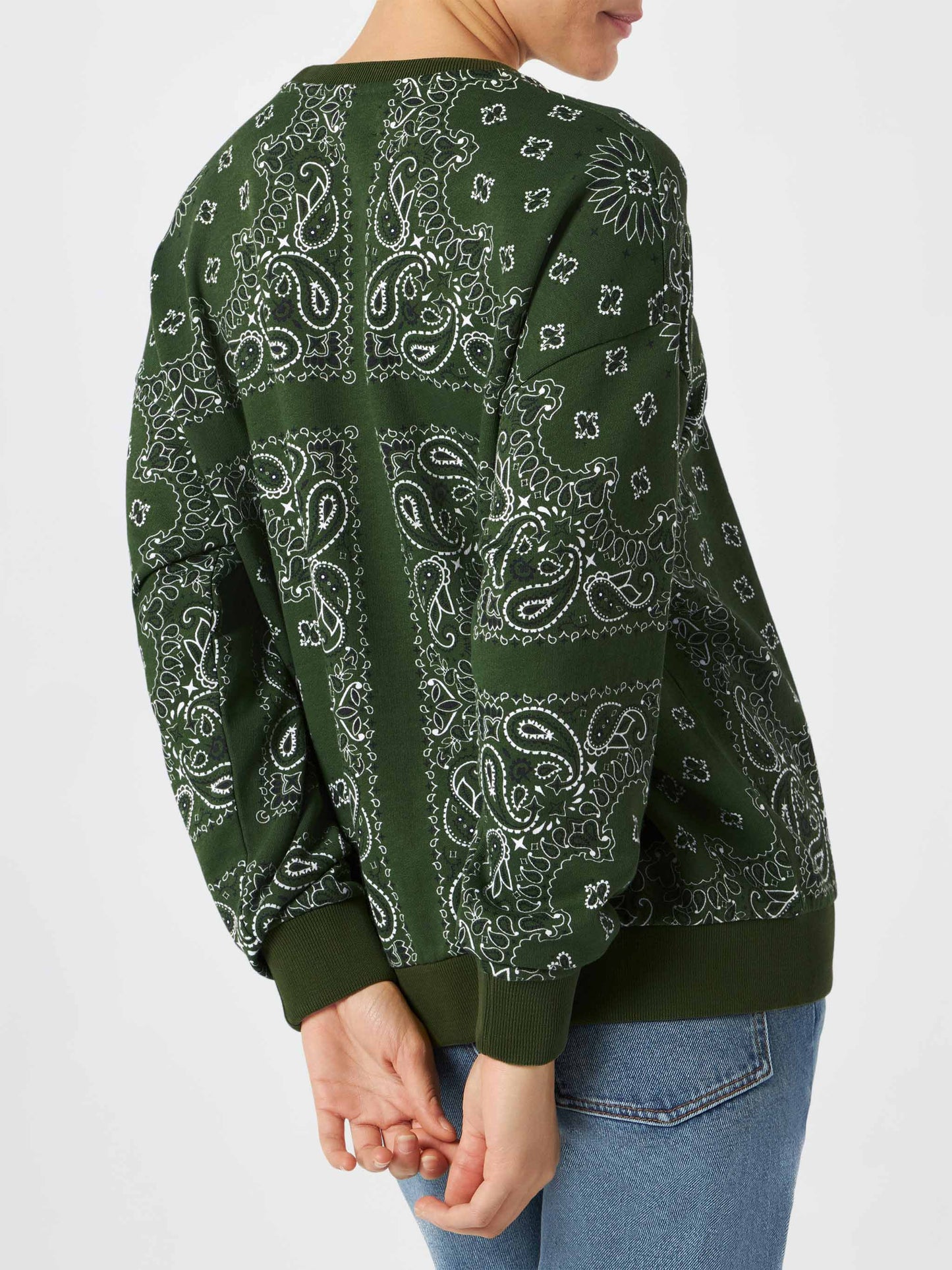 Damen Baumwoll-Sweatshirt Stardust mit Bandanna-Print