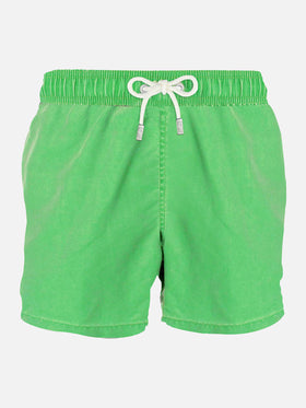 Light green delavè man's swim shorts - MC2 Saint Barth