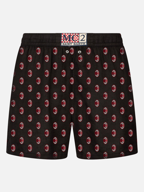 Herren-Badeshorts aus leichtem Stoff mit Milan-Print | MAILAND SONDERAUSGABE