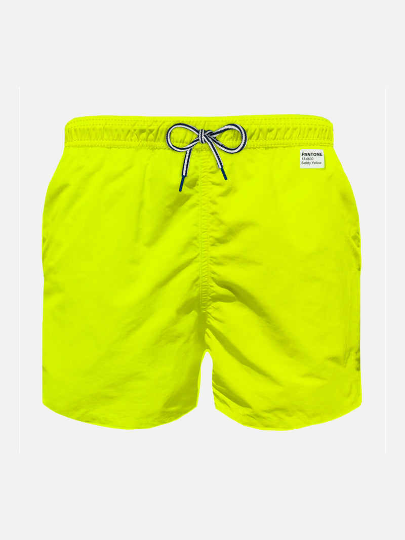 Costume da bagno da bambino giallo fluo in tessuto leggero | EDIZIONE SPECIALE PANTONE®