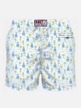 Herren-Badeshorts aus leichtem Stoff mit Gin-Print | GIN MARE SONDEREDITION