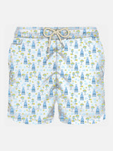 Herren-Badeshorts aus leichtem Stoff mit Gin-Print | GIN MARE SONDEREDITION