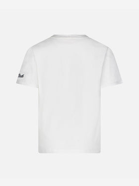 Baumwoll-T-Shirt für Jungen mit bedruckter Tasche