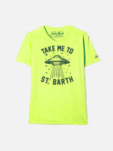 Ufo spacecraft yellow fluo boy t-shirt