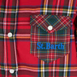 Camicia da bambino con stampa tartan