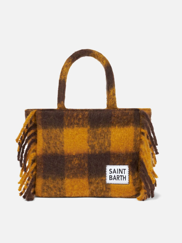 Colette-Deckenhandtasche mit Gingham-Print