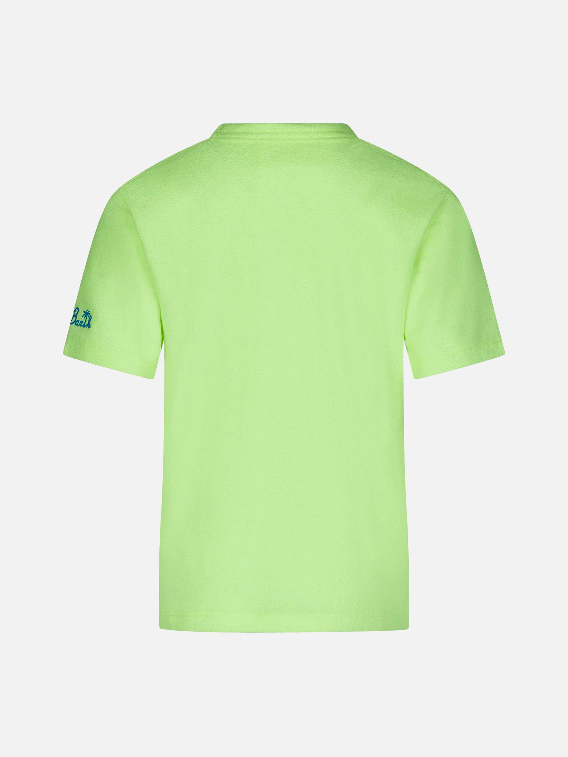 Boy yellow terry t-shirt with pocket - MC2 Saint Barth