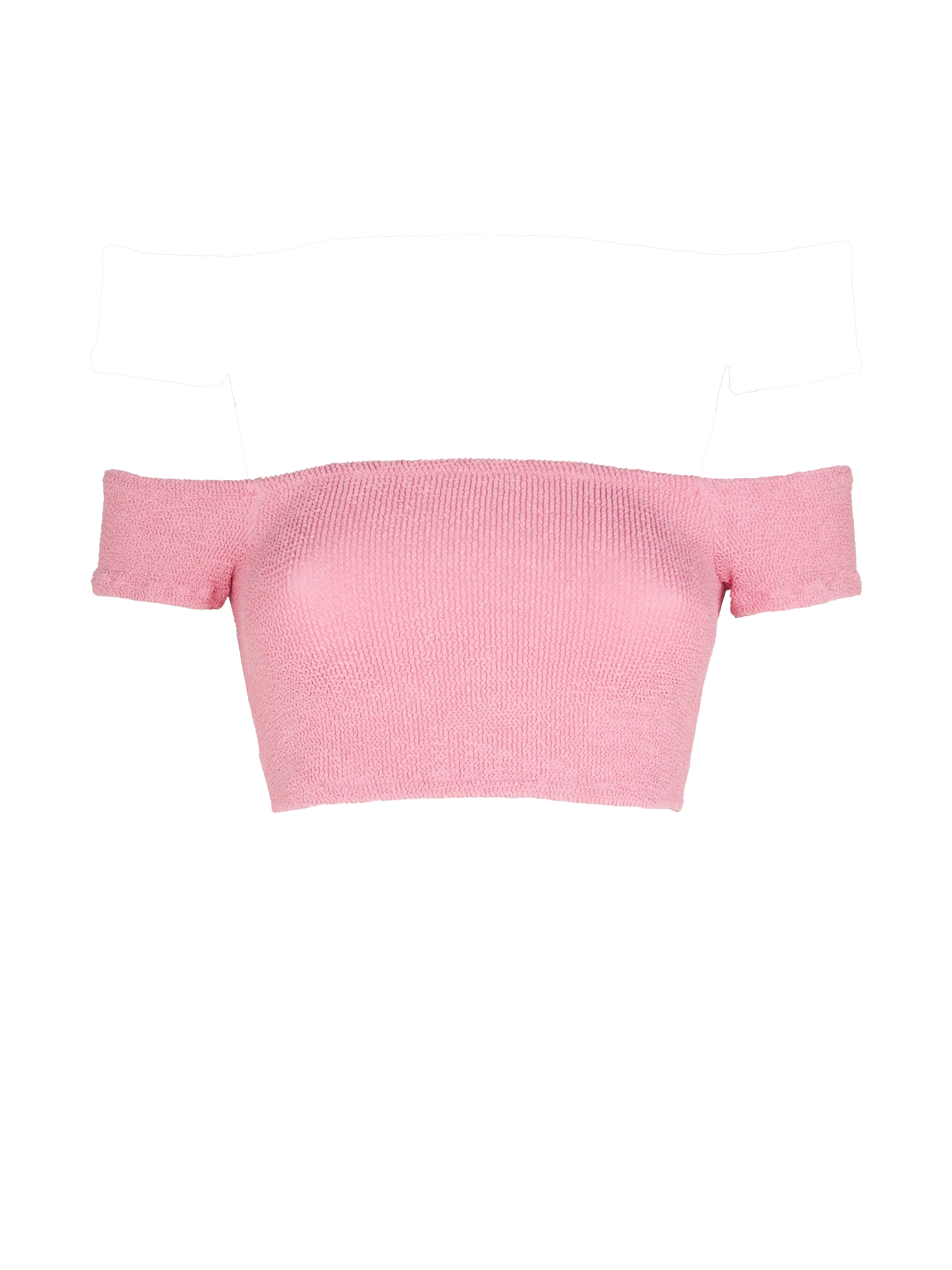 Woman crinkle wide shoulder strap top swimsuit