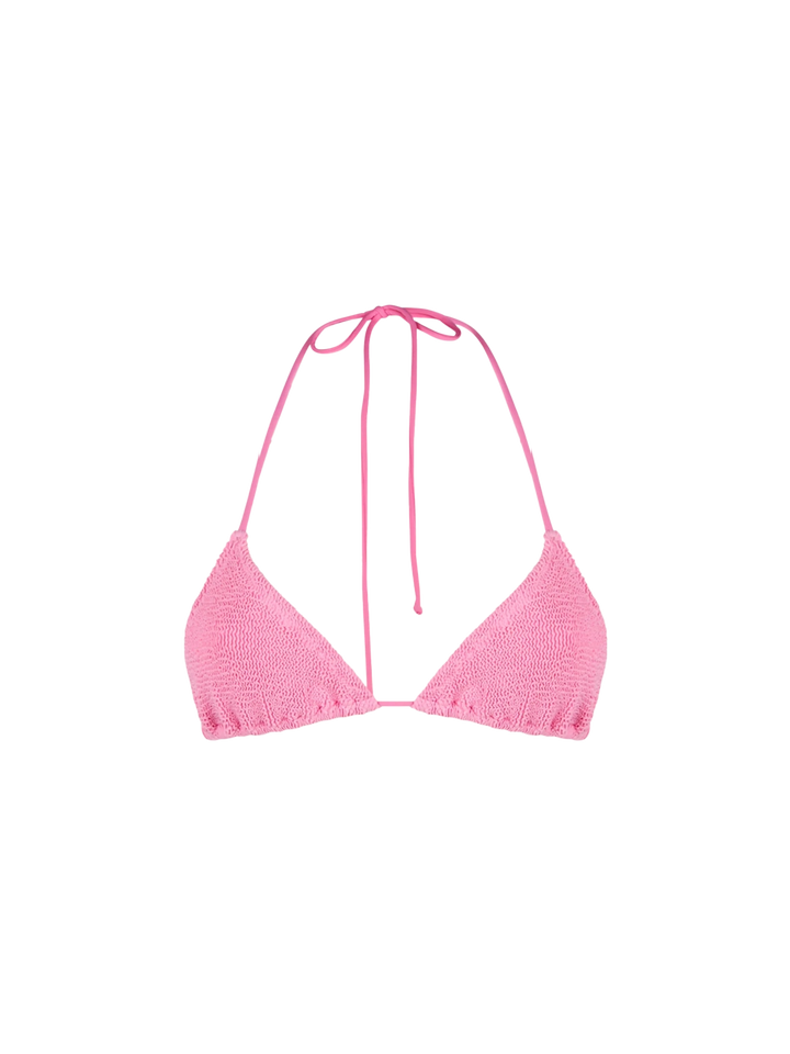 Woman pink crinkle triangle top - MC2 Saint Barth