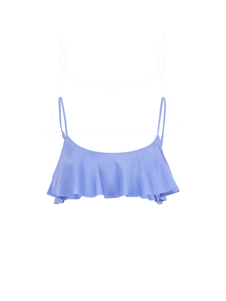 Fliederfarbenes Damen-Bralette mit Volant
