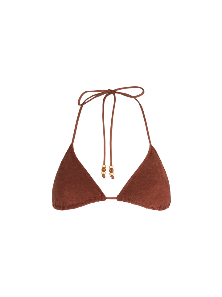 Woman terry triangle top swimsuit