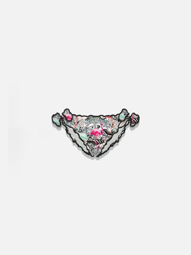Slip da bagno da bambina con stampa tropicale