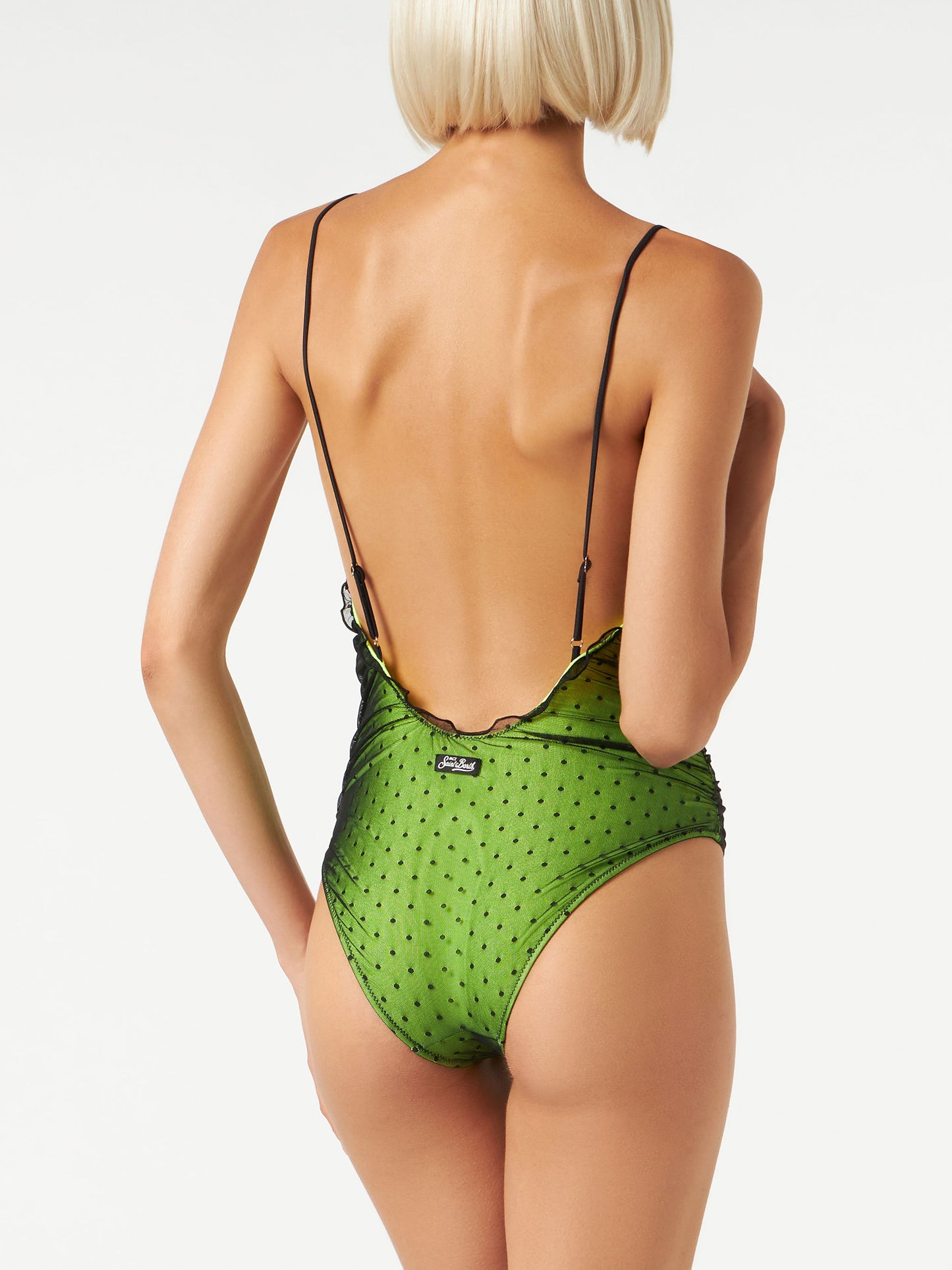 Yellow one piece swimsuit