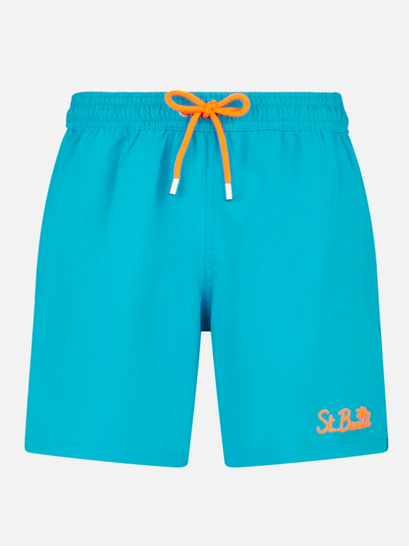 Man light blue comfort swim shorts