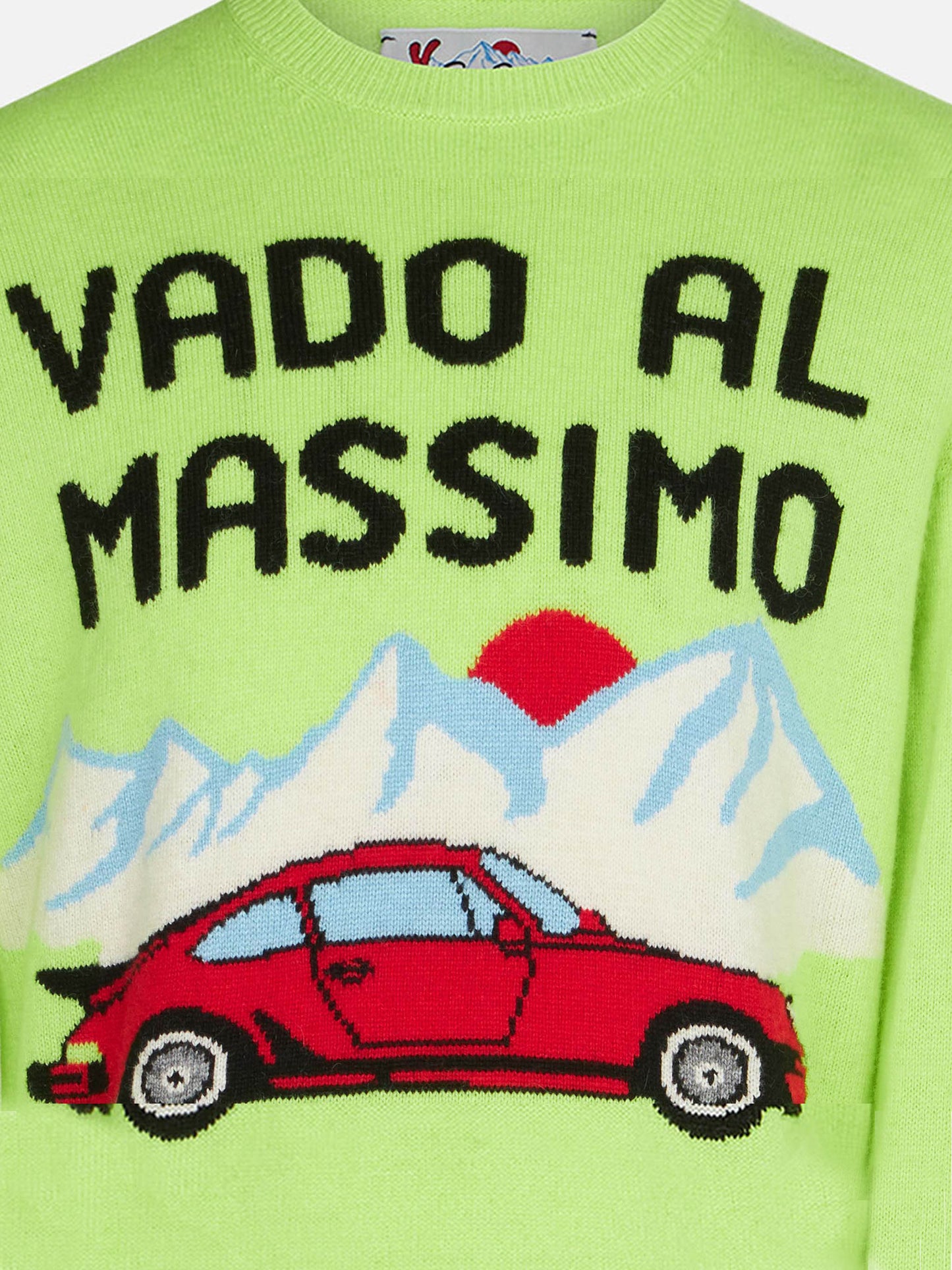 Maglione da bambino girocollo con stampa montagne