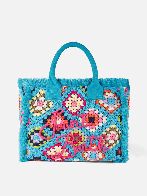 Vanity crochet shoulder bag with pattern