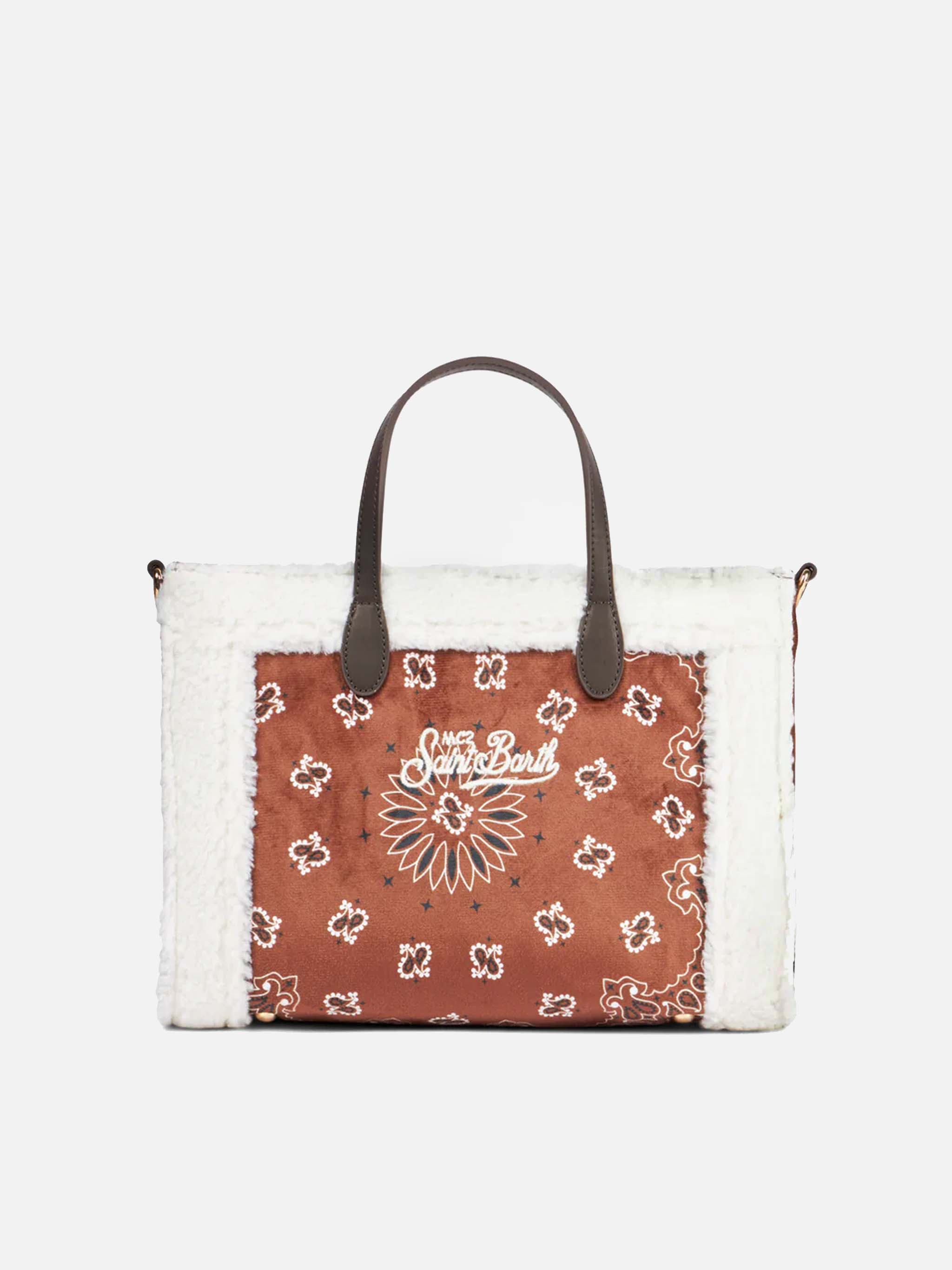 ハンドバッグ MC2 Saint Barth VANI001_00019H Handbags Hand bag Vivian handbag with bandanna print and sherpa details – MC2