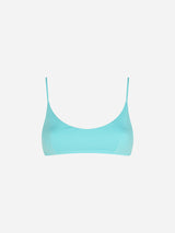 Woman water green bralette swimsuit