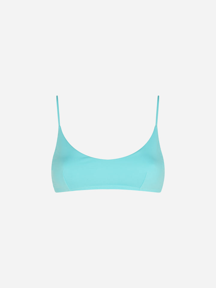 Woman water green bralette beach top Judy