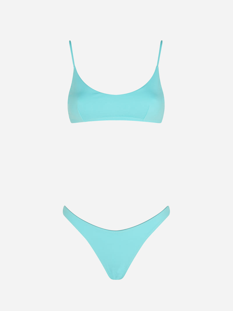 Bikini da donna a bralette verde acqua