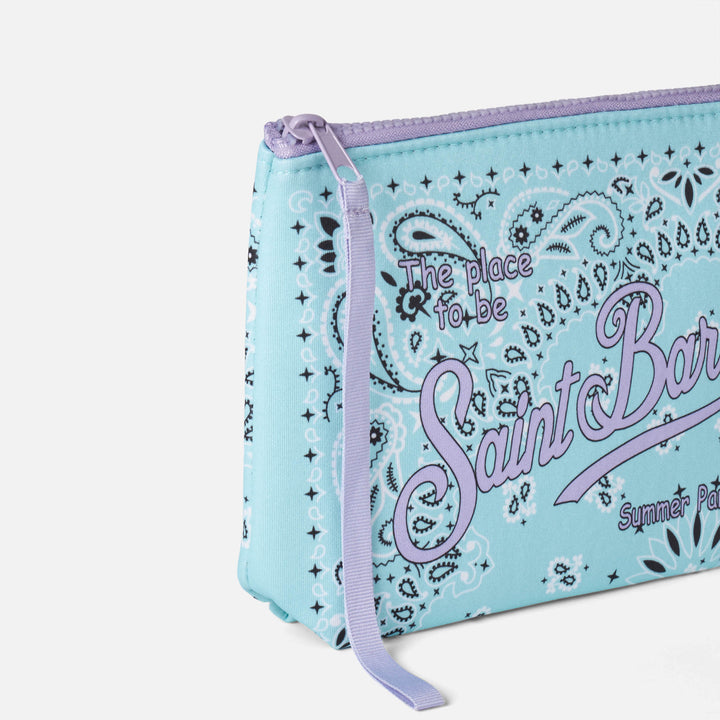Pochette Aline in scuba verde acqua