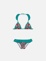 Bikini da bambina a triangolo | Realizzato con tessuto Liberty