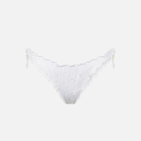 Weiße Sangallo-Badehose für Damen