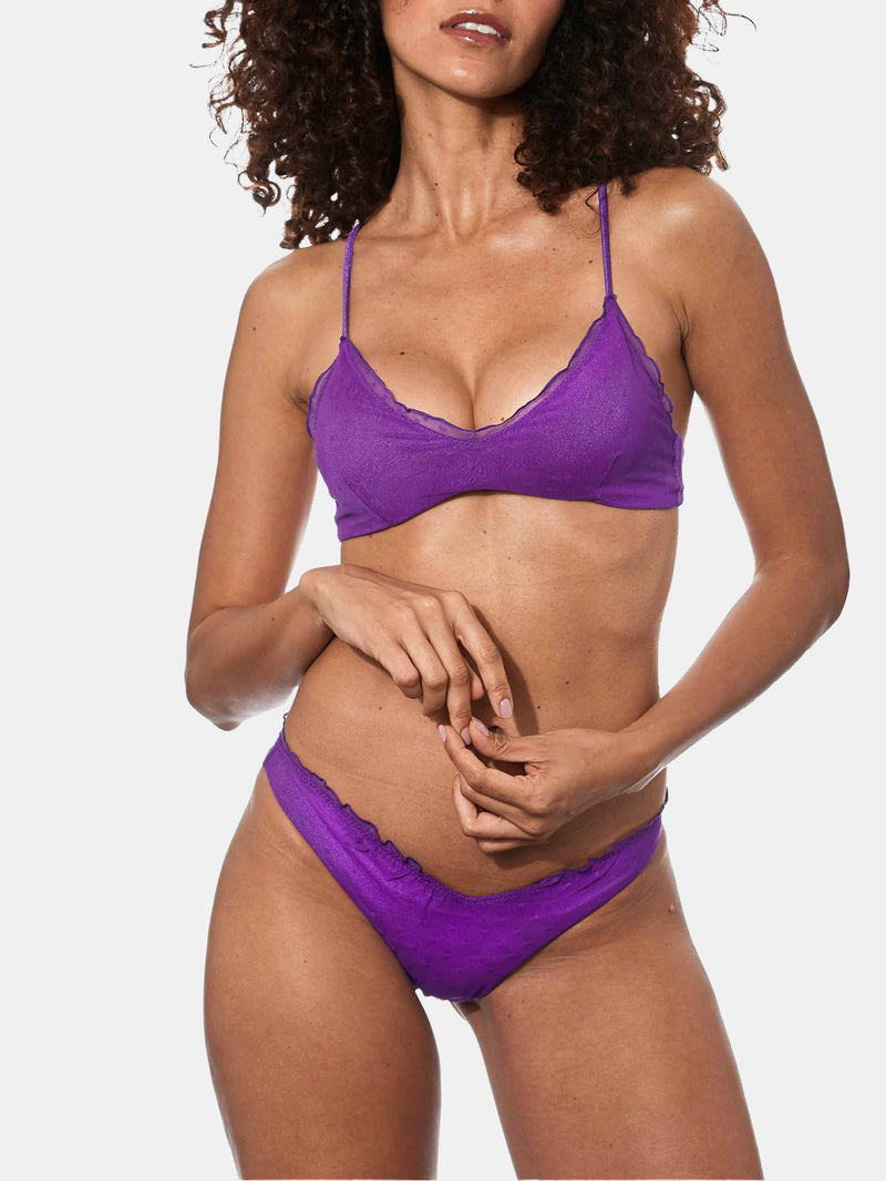 Bikini da donna a bralette viola 