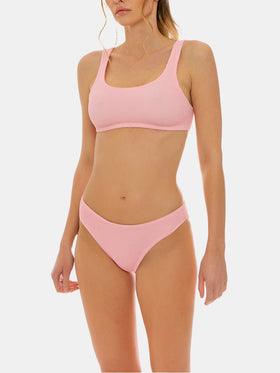 Pink crinkle fabric bralette bikini - MC2 Saint Barth