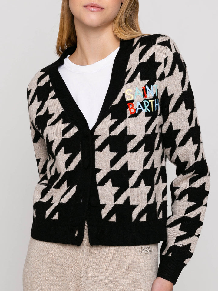 Woman cropped cardigan with Saint Barth embroidery - MC2 Saint Barth