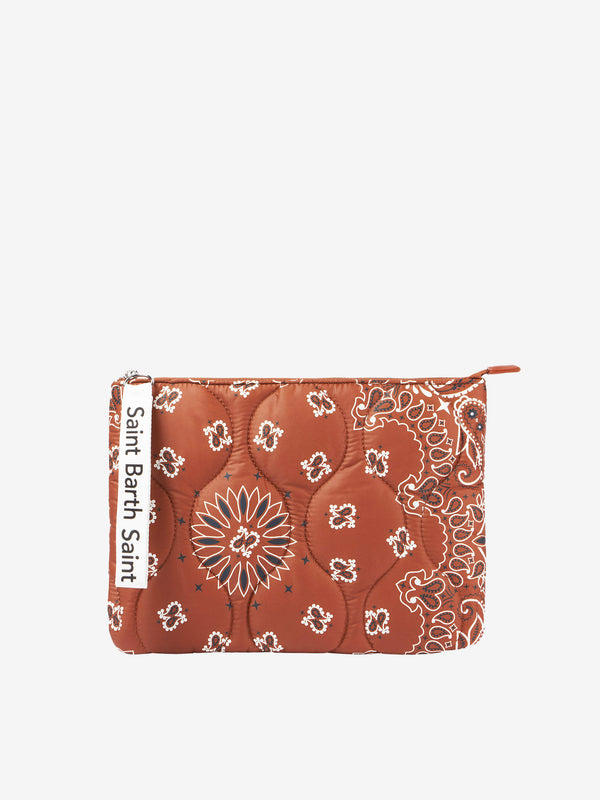 Puffer-Pochette mit Bandana-Print