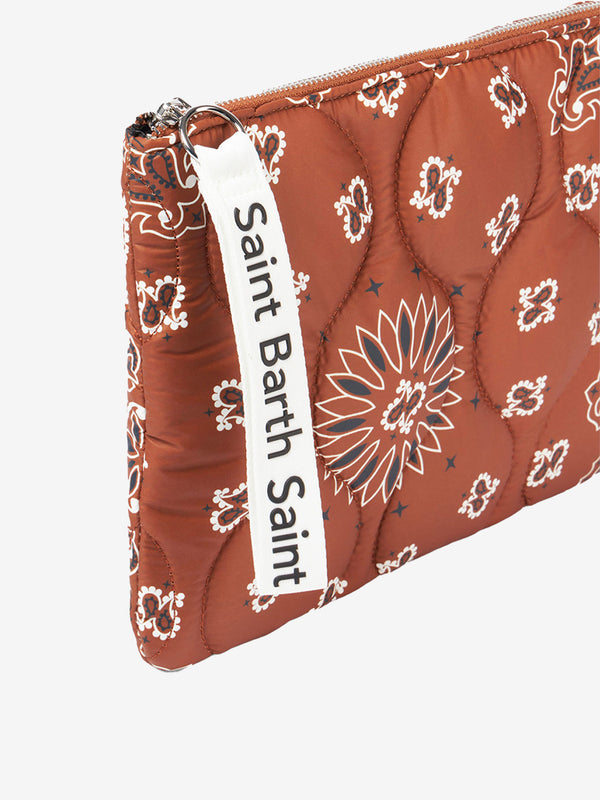 Puffer-Pochette mit Bandana-Print