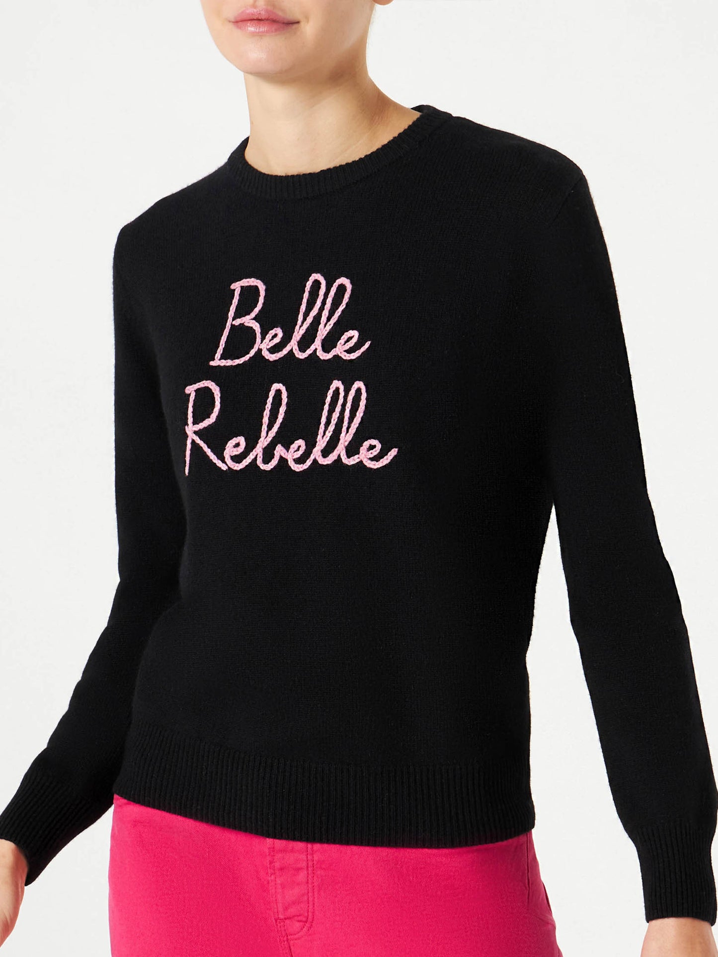 Woman sweater with Belle Rebelle embroidery