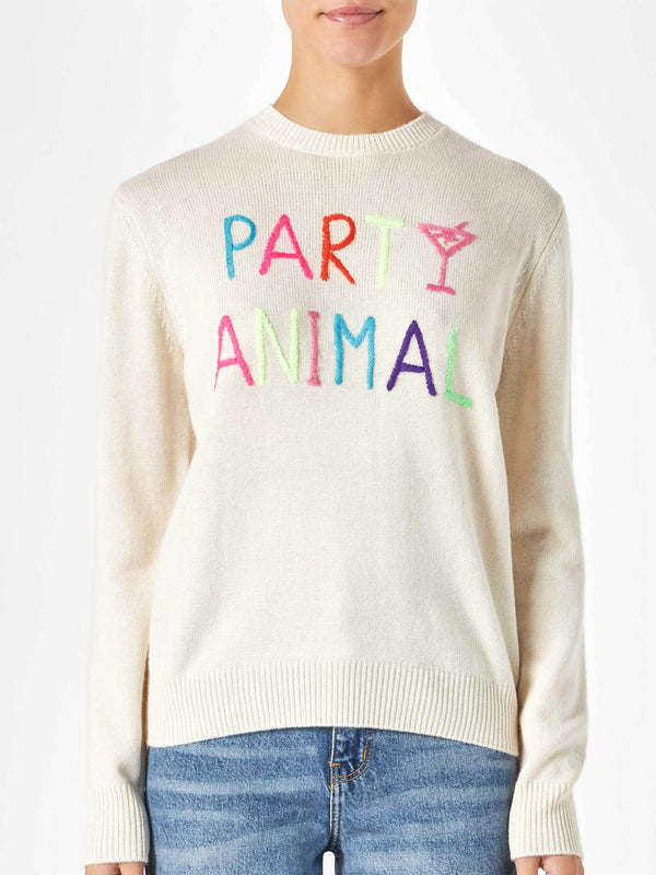 Maglione da donna con ricamo Party Animal | EDIZIONE SPECIALE DI NIKI DJ