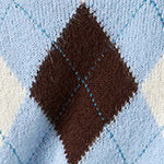 Kurzer Damenpullover mit Argyle-Muster