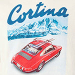 T-shirt da uomo con scritta Cortina