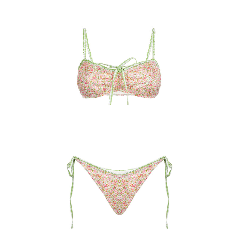 Damen-Triangel-Bikini mit Liberty-Print | Hergestellt aus Liberty-Stoff