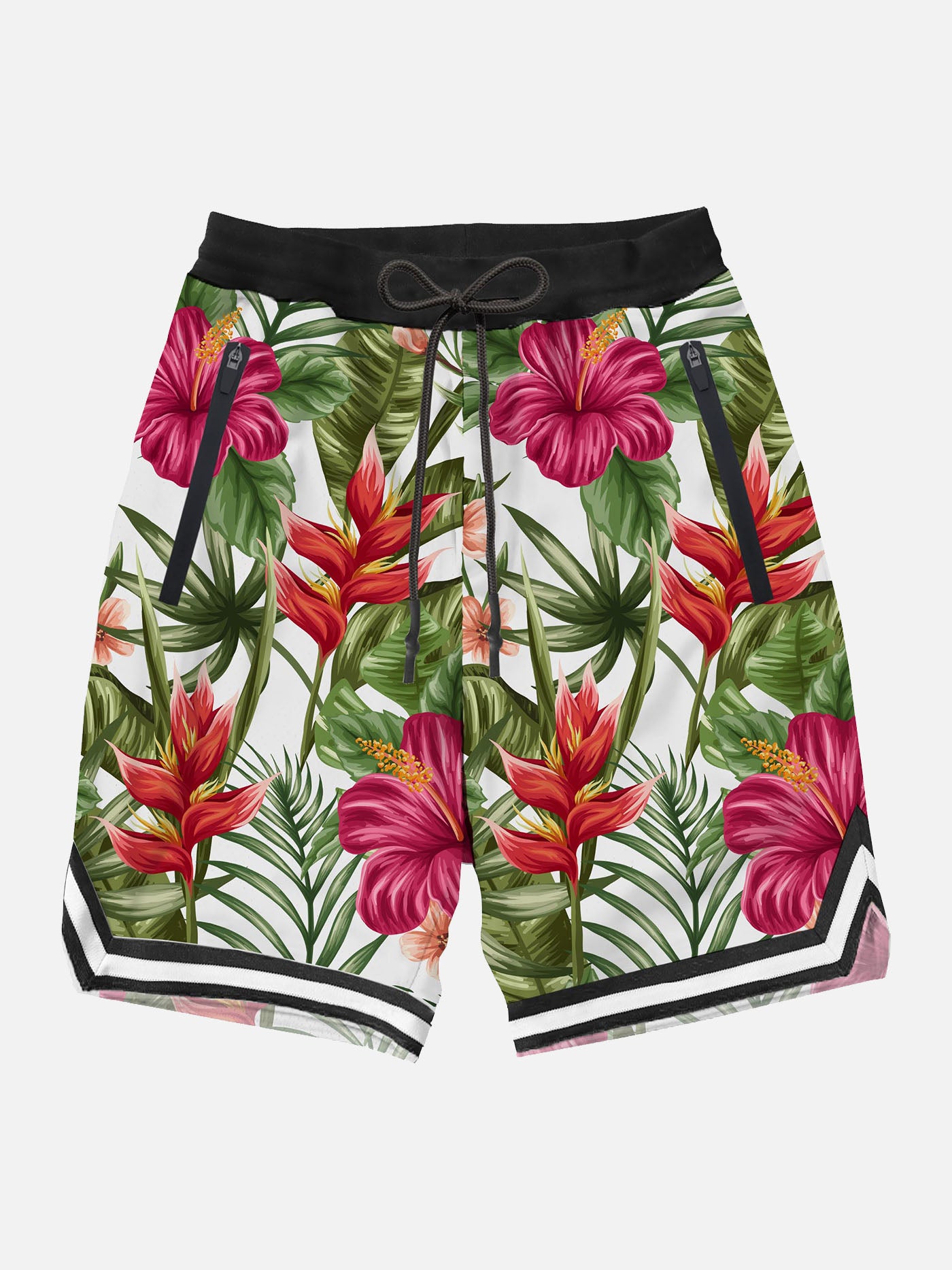 Badeshorts mit tropischem Print im Surf-Stil