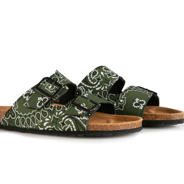 Herrensandalen mit Bandana-Print