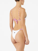 Damen-Triangel-Bikini mit geometrischem Muster