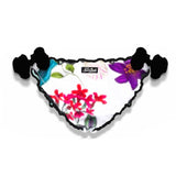 Girl swim briefs with tropical print