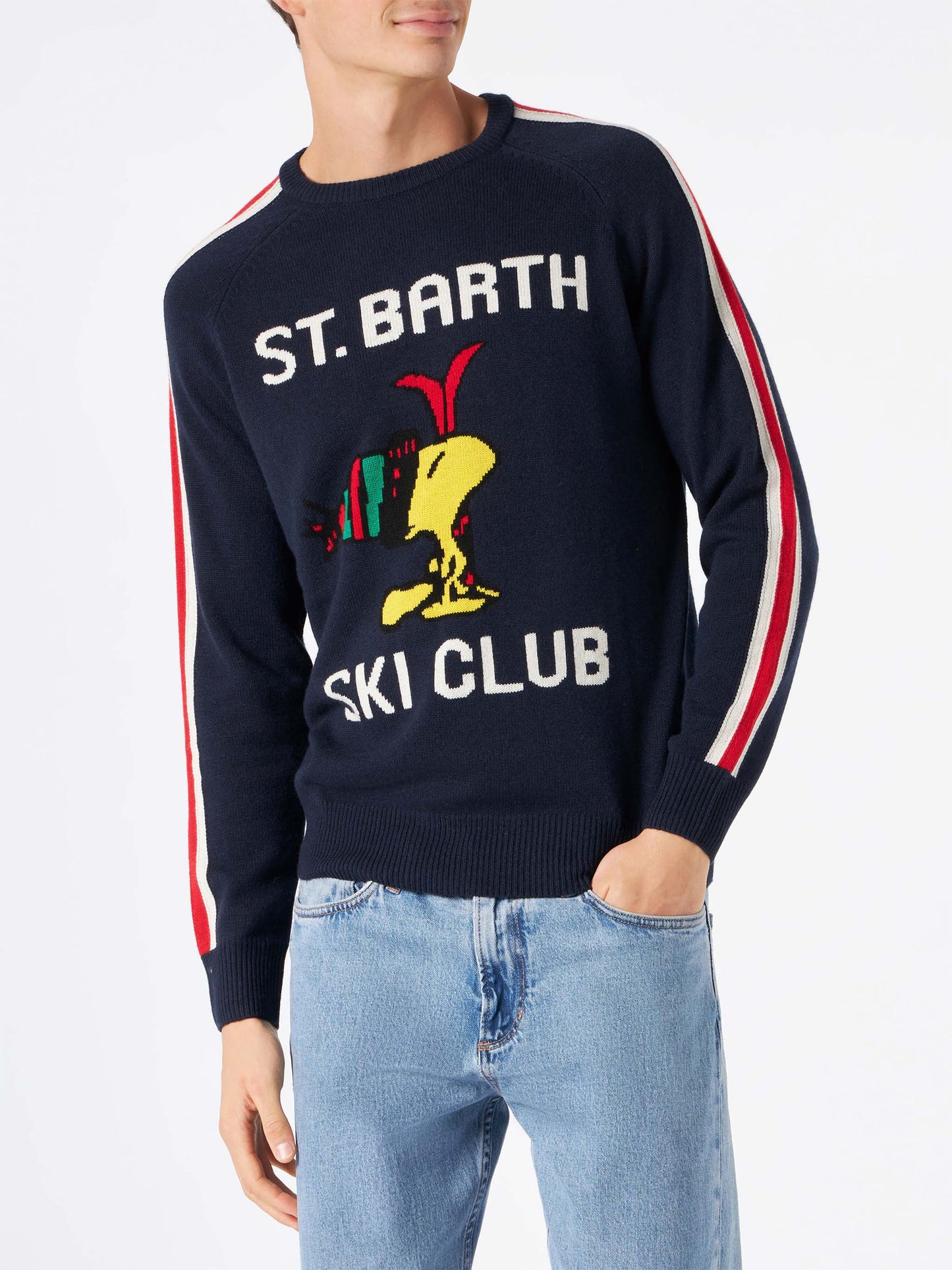 Man sweater with Woodstock print | WOODSTOCK - PEANUTS™ SPECIAL EDITION - MC2 Saint Barth