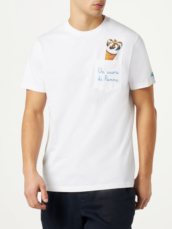 T-Shirt aus Cornetto-Baumwolle mit Stickerei | Algida® Sonderedition